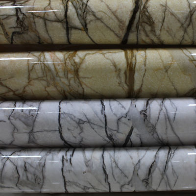 Glanzende marmeren pvc-film marmeren pvc-folie voor glamoureuze meubels en wandbekleding
